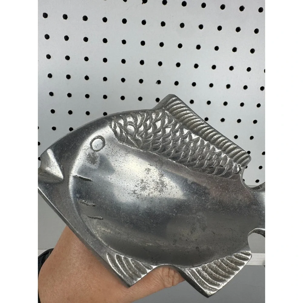 VTG Aluminum Fish Trinket Dish Catchall Nautical Coastal Decor